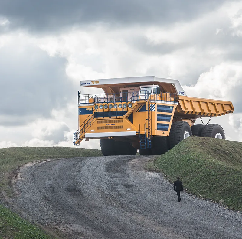 Belaz-75710 against human