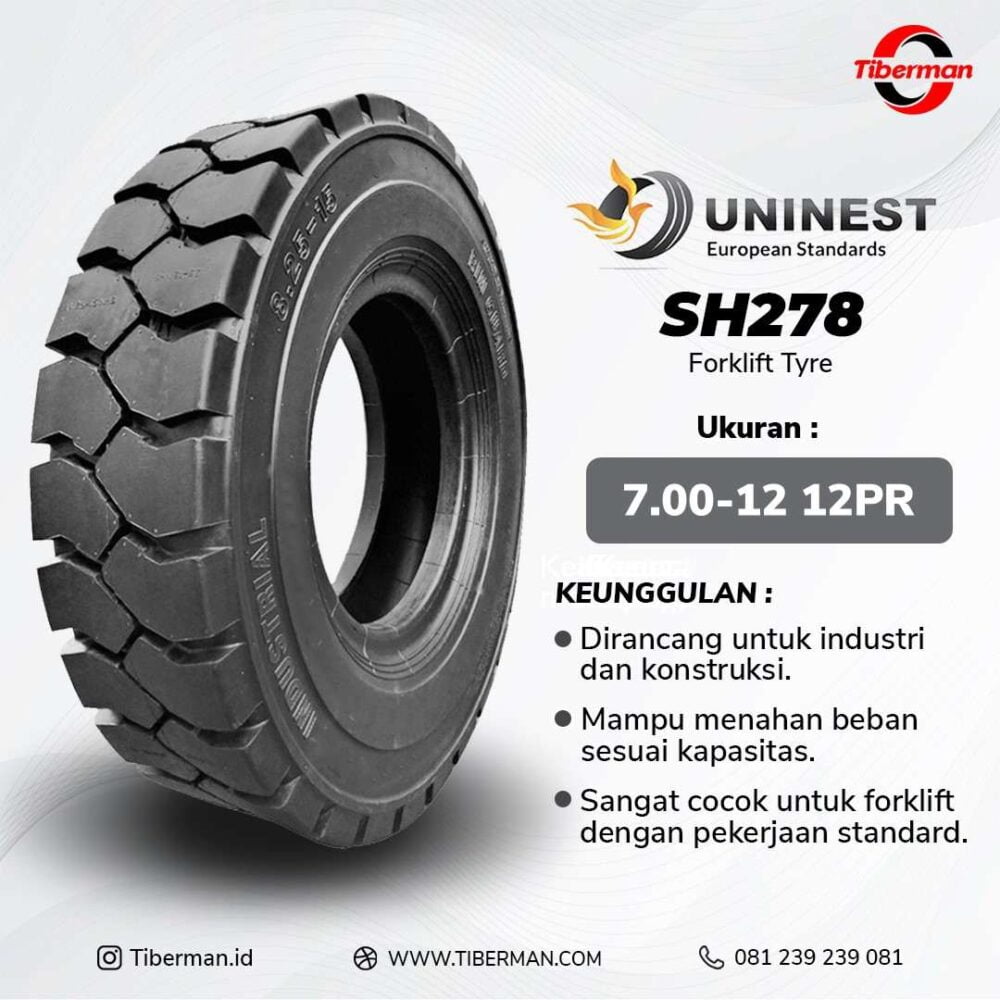 Ban Pneumatic Forklift  Uninest SH278 7.00-12