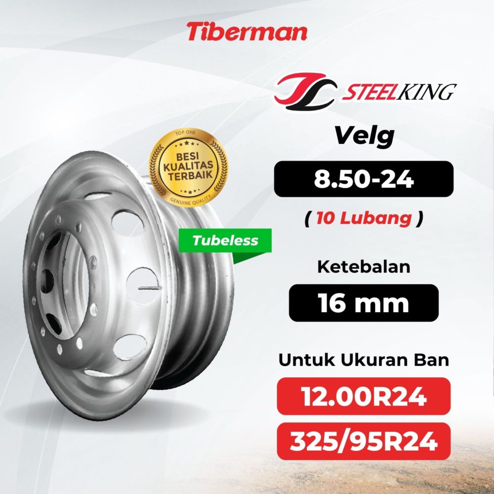 Velg SteelKing 12.00R24 8.50 x 24 ( 10 Lubang ) 16mm Tubeless