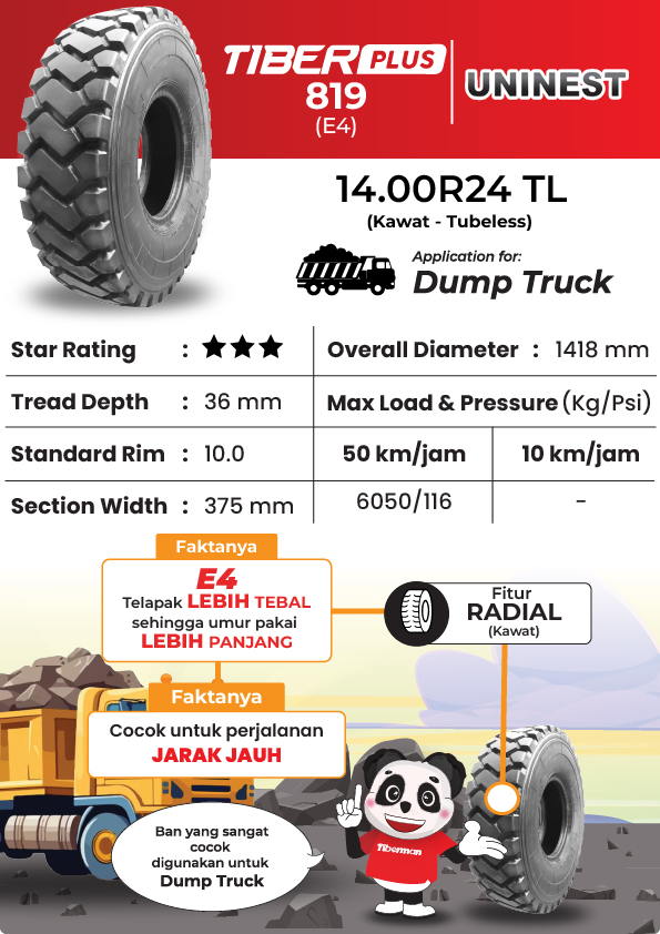 Uninest TiberPlus 819 14.00R24 *** E4