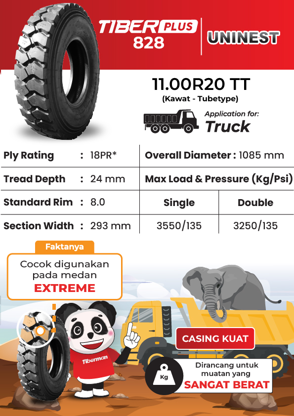 Uninest TiberPlus 828 11.00R20 18PR