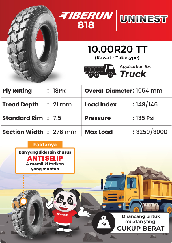 Uninest Tiberun 818 10.00R20 18PR