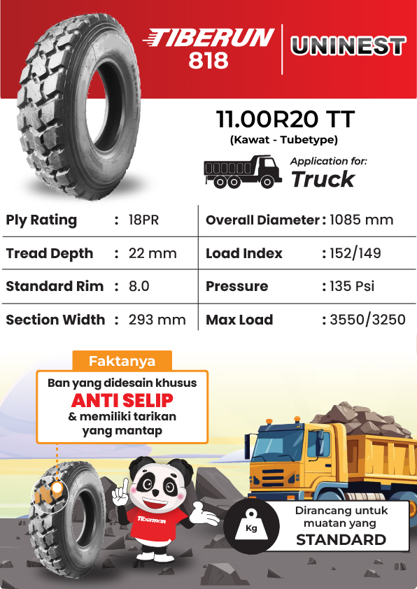 Uninest Tiberun 818 11.00R20 18PR
