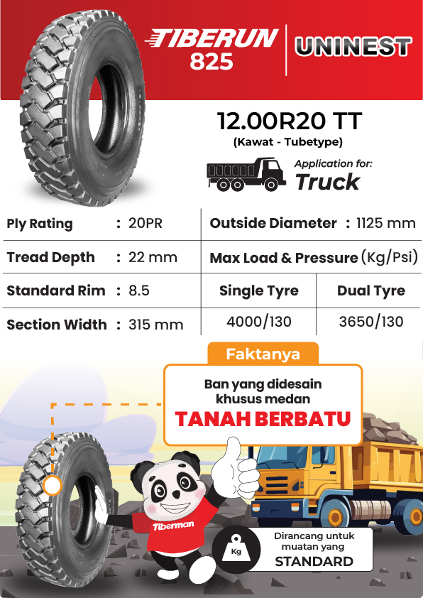 Uninest Tiberun 825 12.00R20 20PR