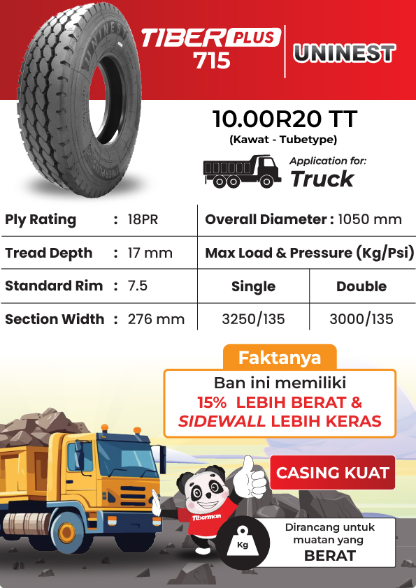 Uninest TiberPlus 715 10.00R20 18PR