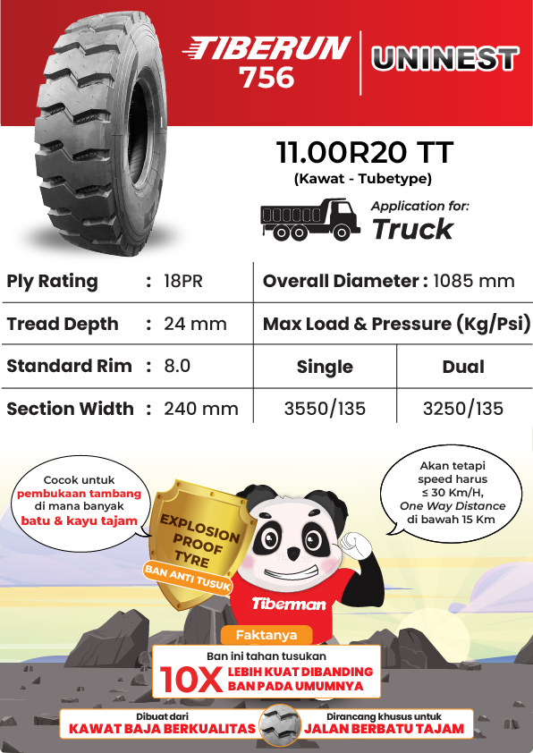 Uninest TiberPlus 756 11.00R20 18PR