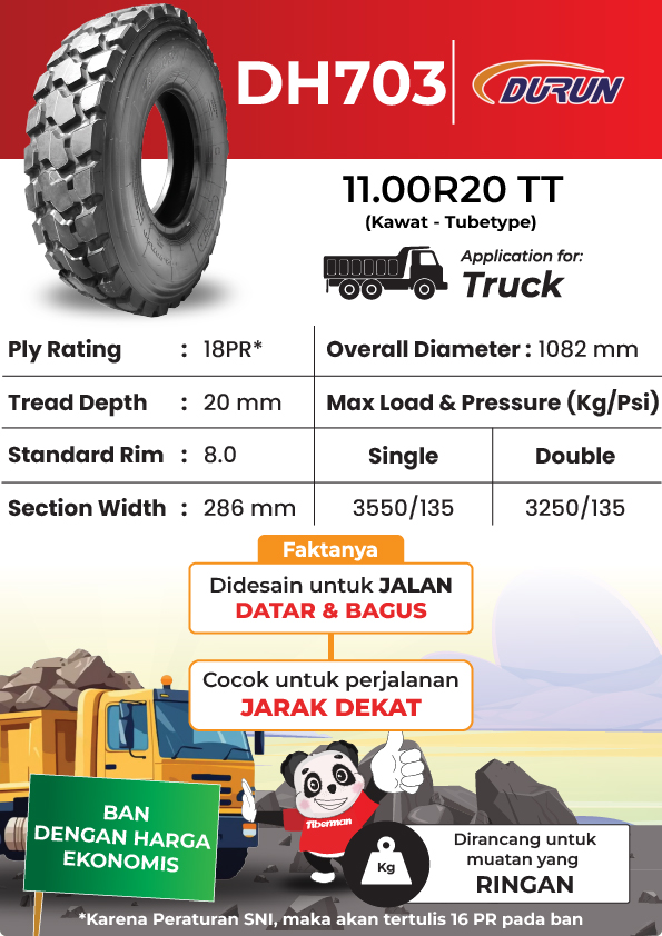 Durun DH703 11.00R20 18PR