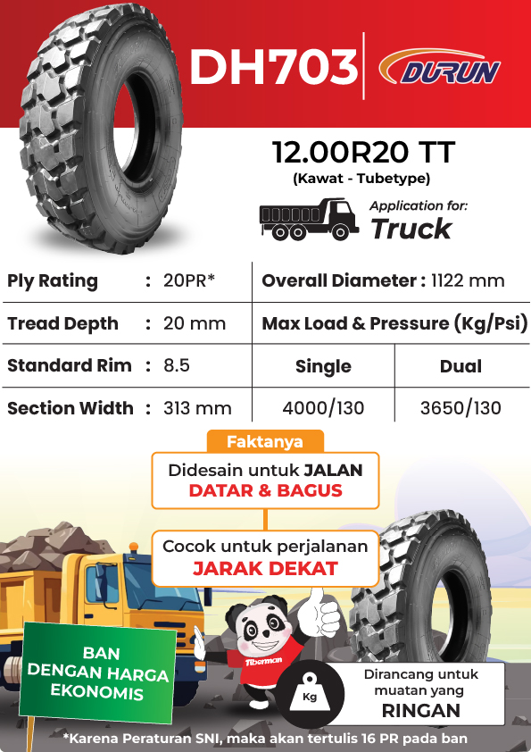 Durun DH703 12.00R20 20PR