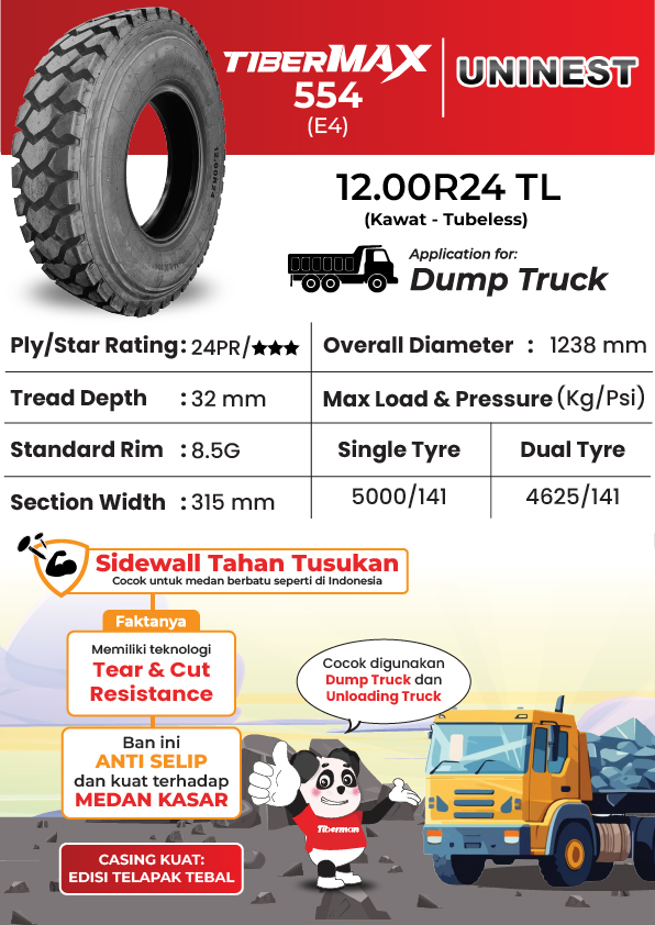 Uninest TiberMAX 554 12.00R24 *** E4