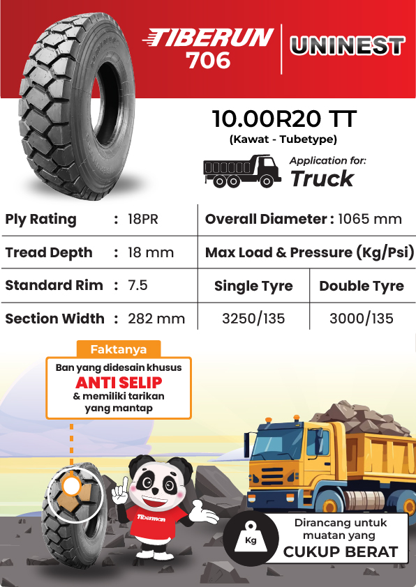 Uninest Tiberun 706 10.00R20 18PR