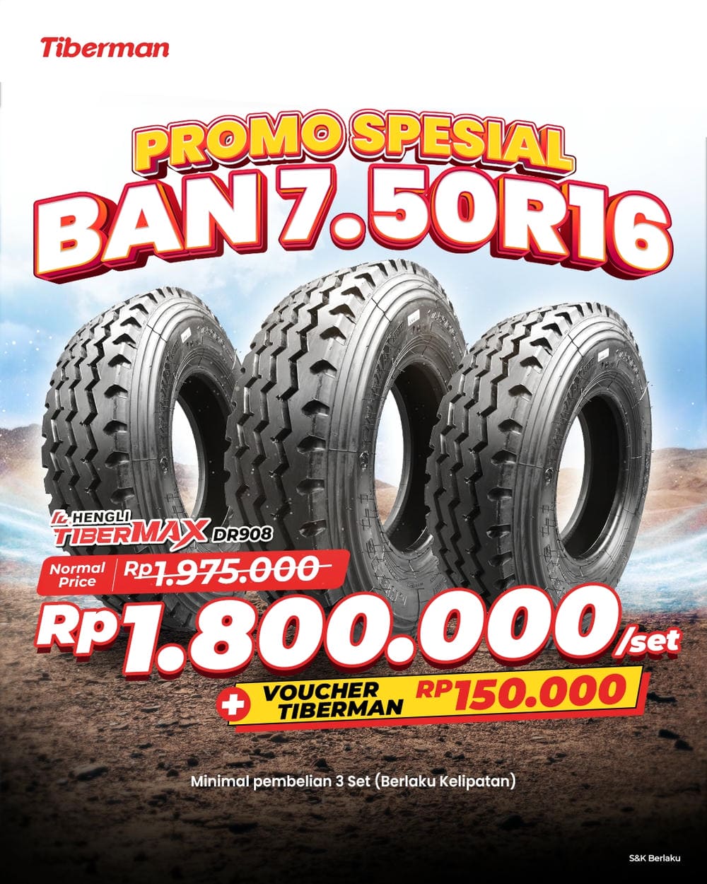Hengli TiberMAX DR908 7.50R16 14PR